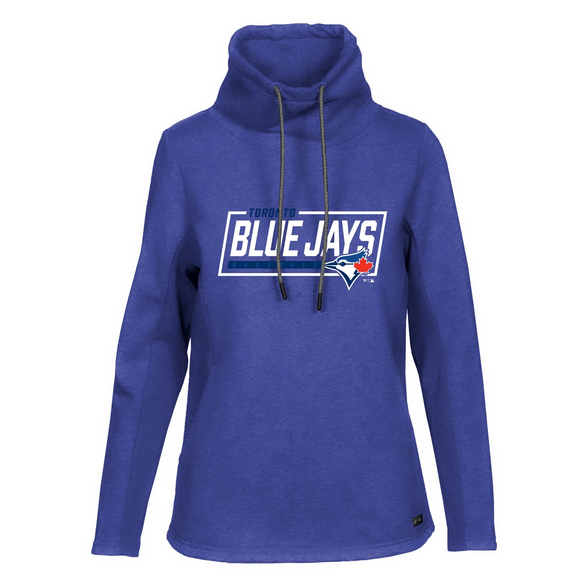 Women's Toronto Blue Jays Levelwear Royal Loop Fleece Scuba Neck Pullover Hoodie