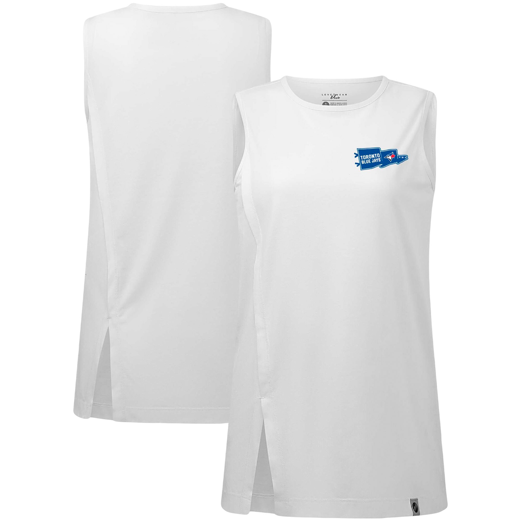 Women's Toronto Blue Jays  Levelwear White  Influx Rafters Tank Top