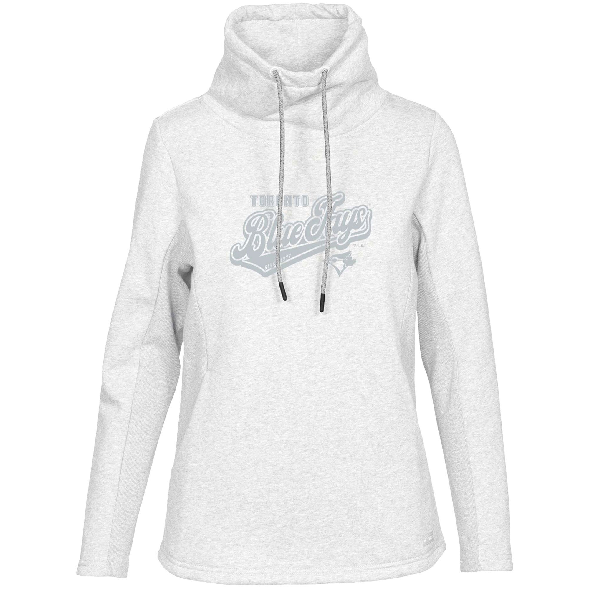 Women's Toronto Blue Jays  Levelwear White  Loop Sweep Pullover Sweatshirt