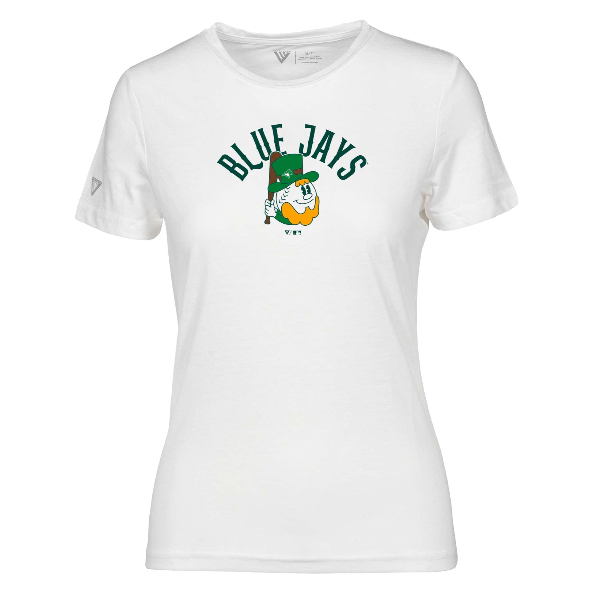Women's Toronto Blue Jays  Levelwear White St. Patrick's Day Maddox T-Shirt