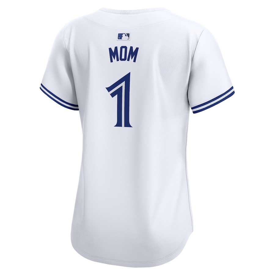 Women's Toronto Blue Jays Nike White #1 Mom Home Limited Jersey - Image 3