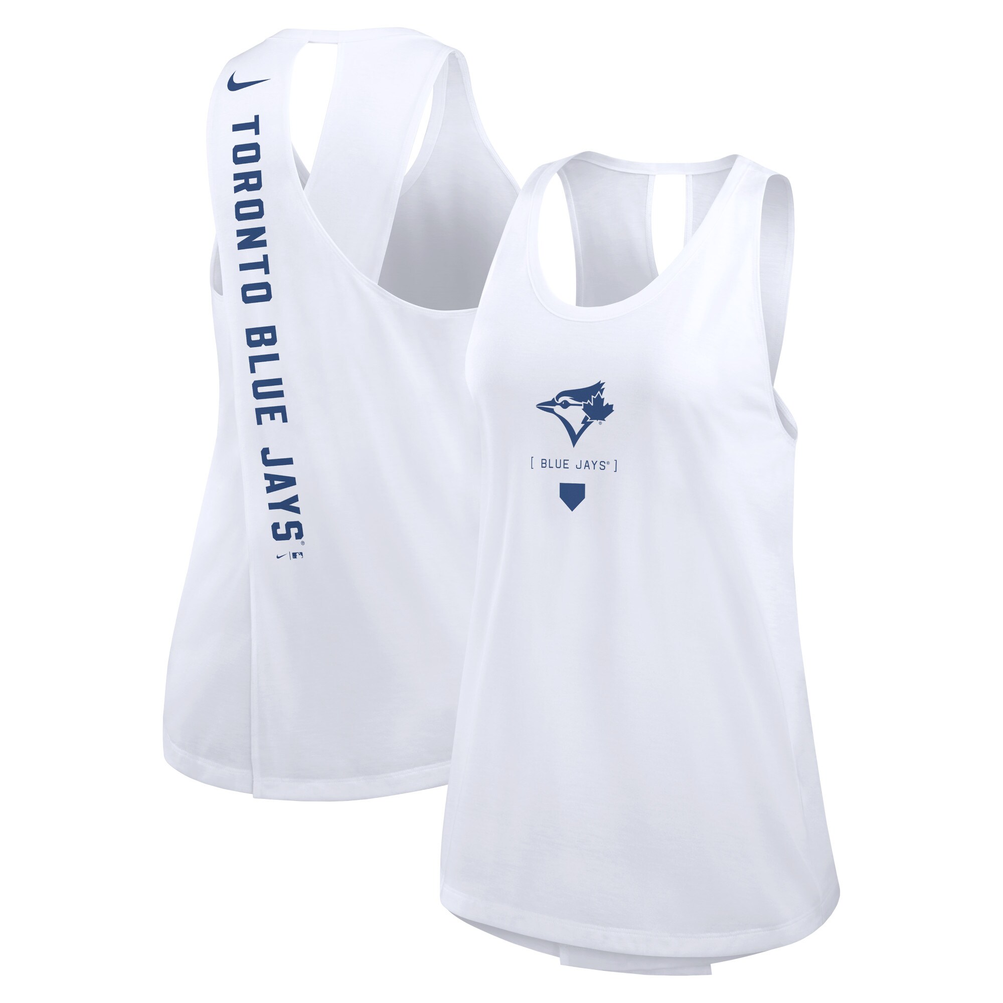Women's Toronto Blue Jays Nike White Team Crossback Tank Top