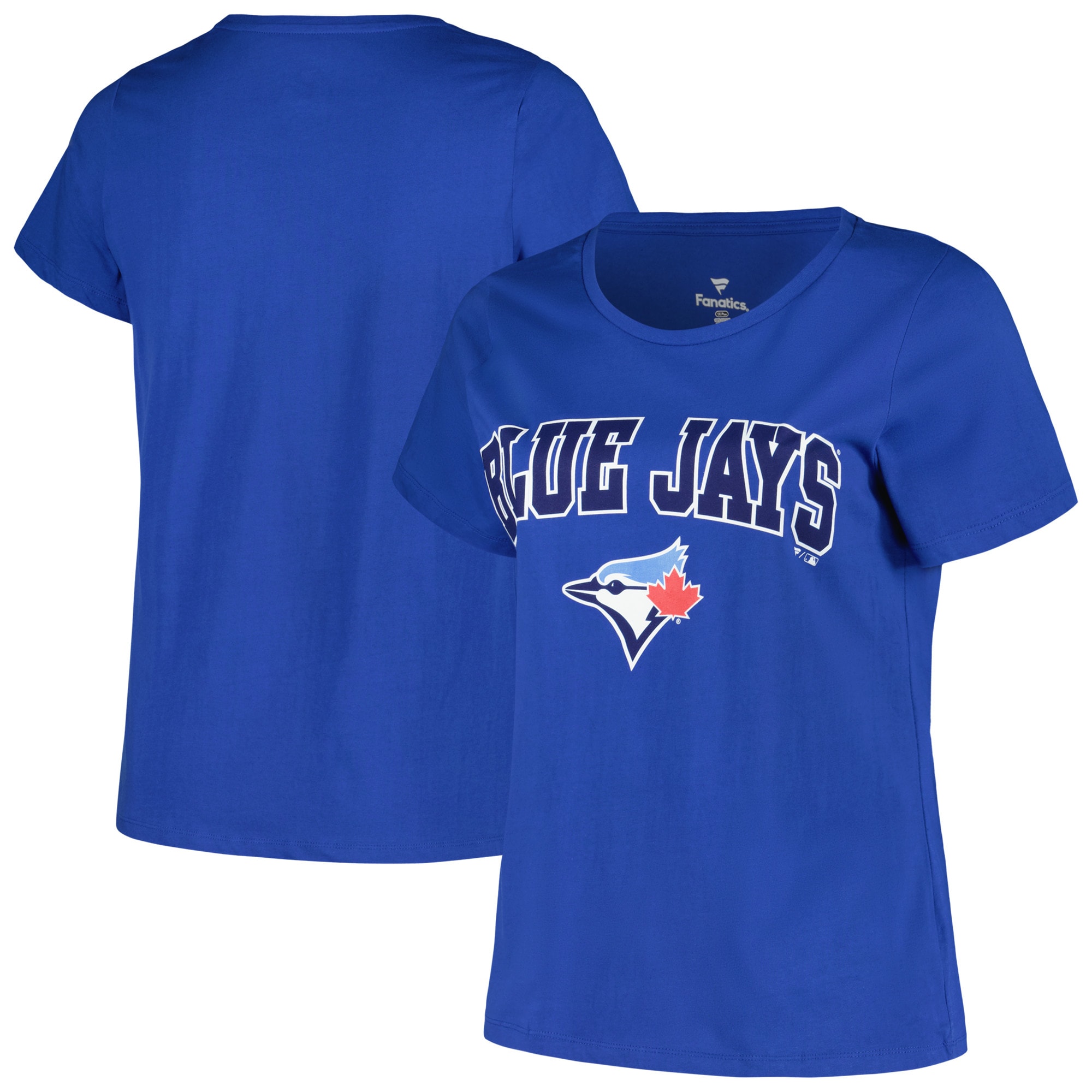 Women's Toronto Blue Jays Profile Royal Plus Size Arch Logo T-Shirt