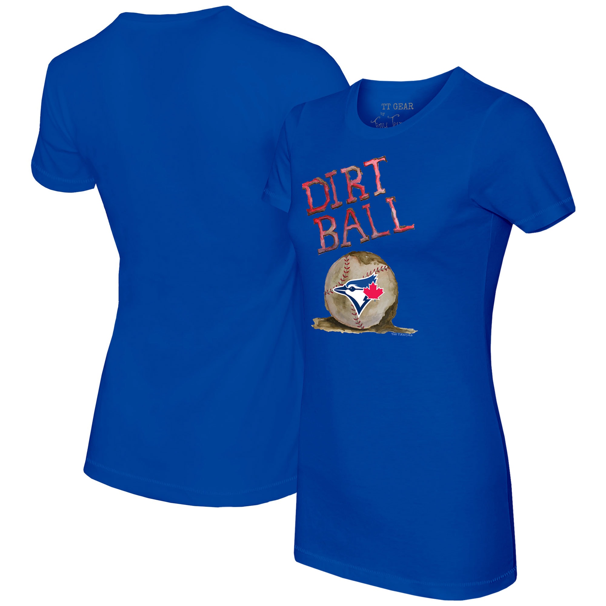 Women's Toronto Blue Jays Tiny Turnip Royal Dirt Ball T-Shirt