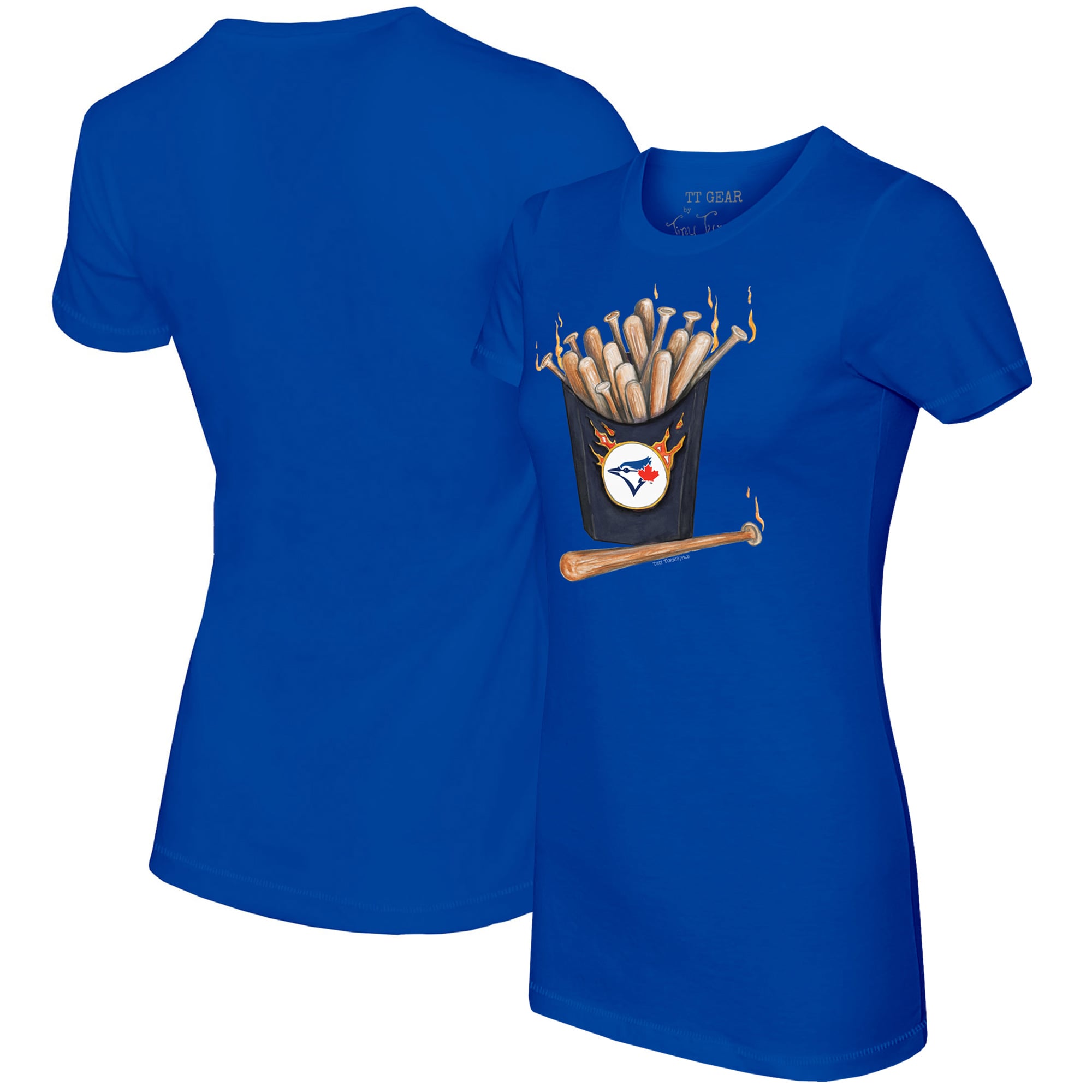 Women's Toronto Blue Jays Tiny Turnip Royal Hot Bats T-Shirt