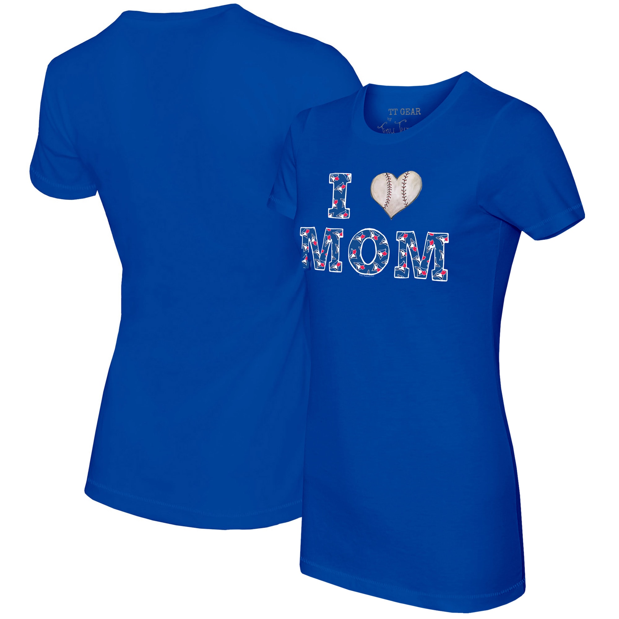 Women's Toronto Blue Jays Tiny Turnip Royal I Love Mom T-Shirt