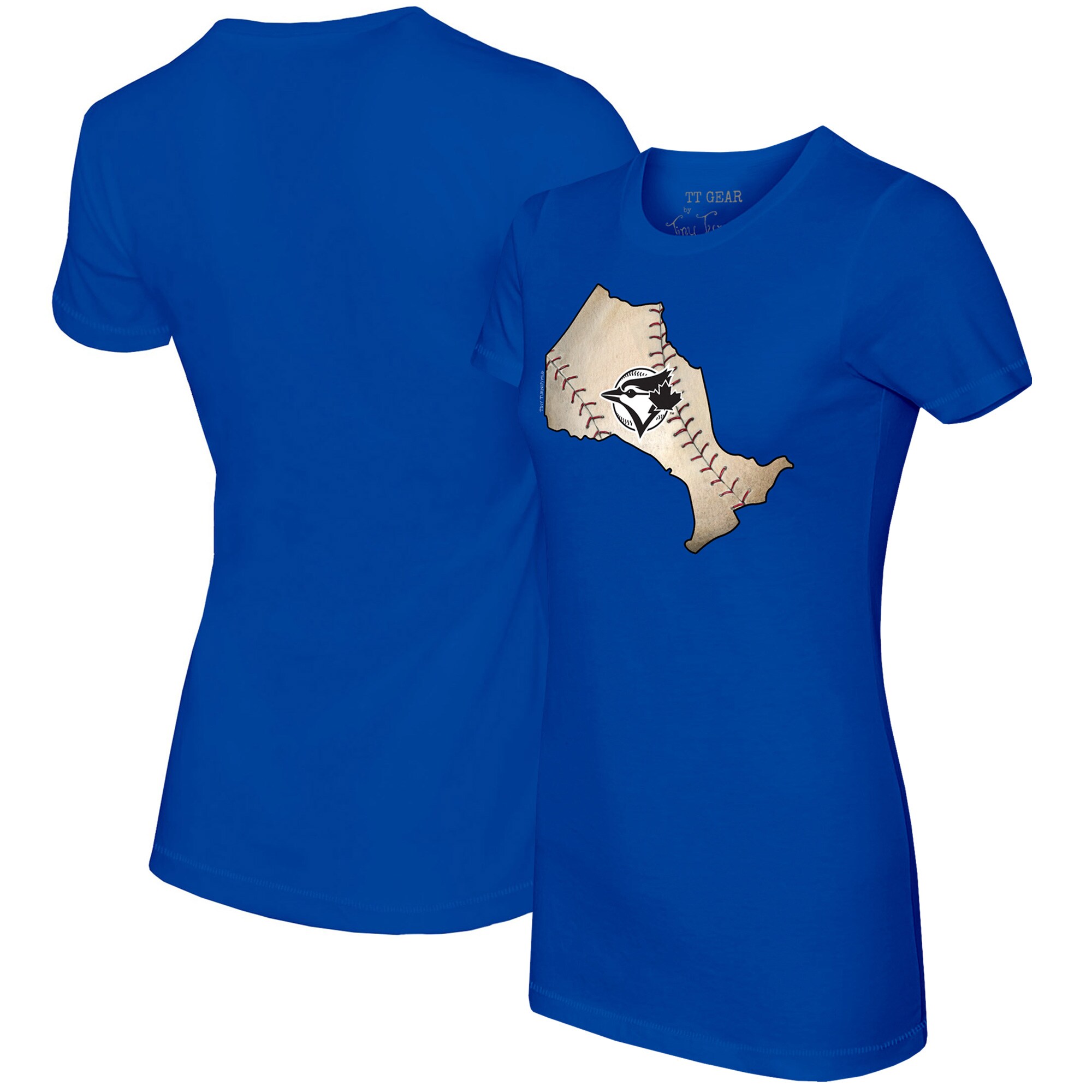 Women's Toronto Blue Jays Tiny Turnip Royal Province Outline T-Shirt
