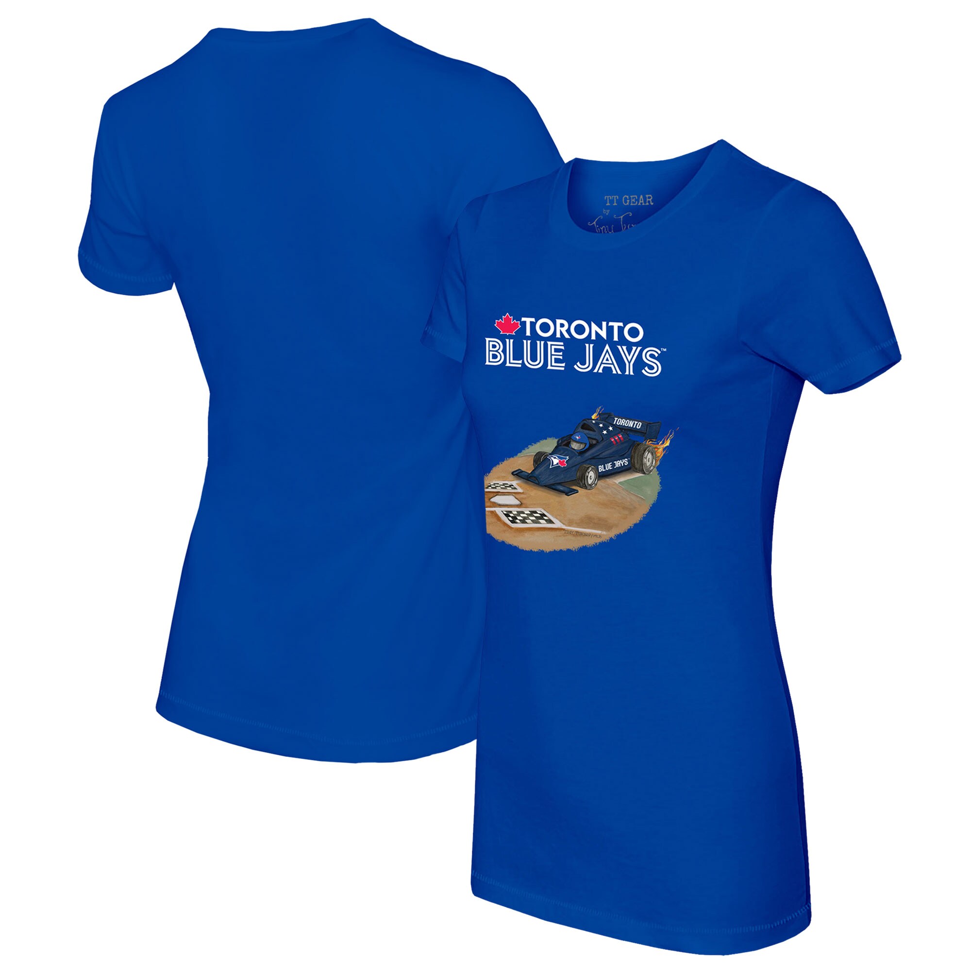 Women's Toronto Blue Jays Tiny Turnip Royal Race Car T-Shirt