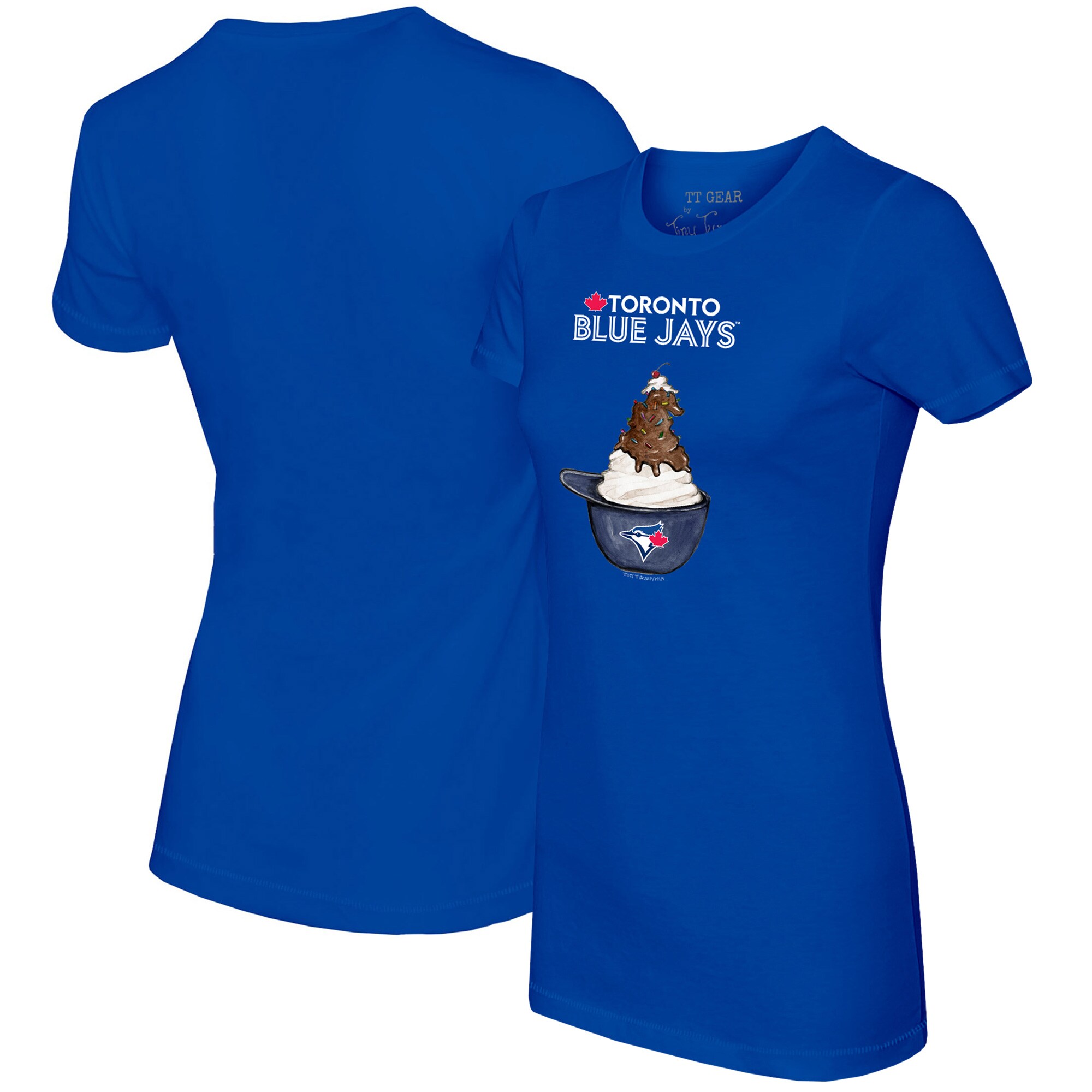 Women's Toronto Blue Jays Tiny Turnip Royal Sundae Helmet T-Shirt