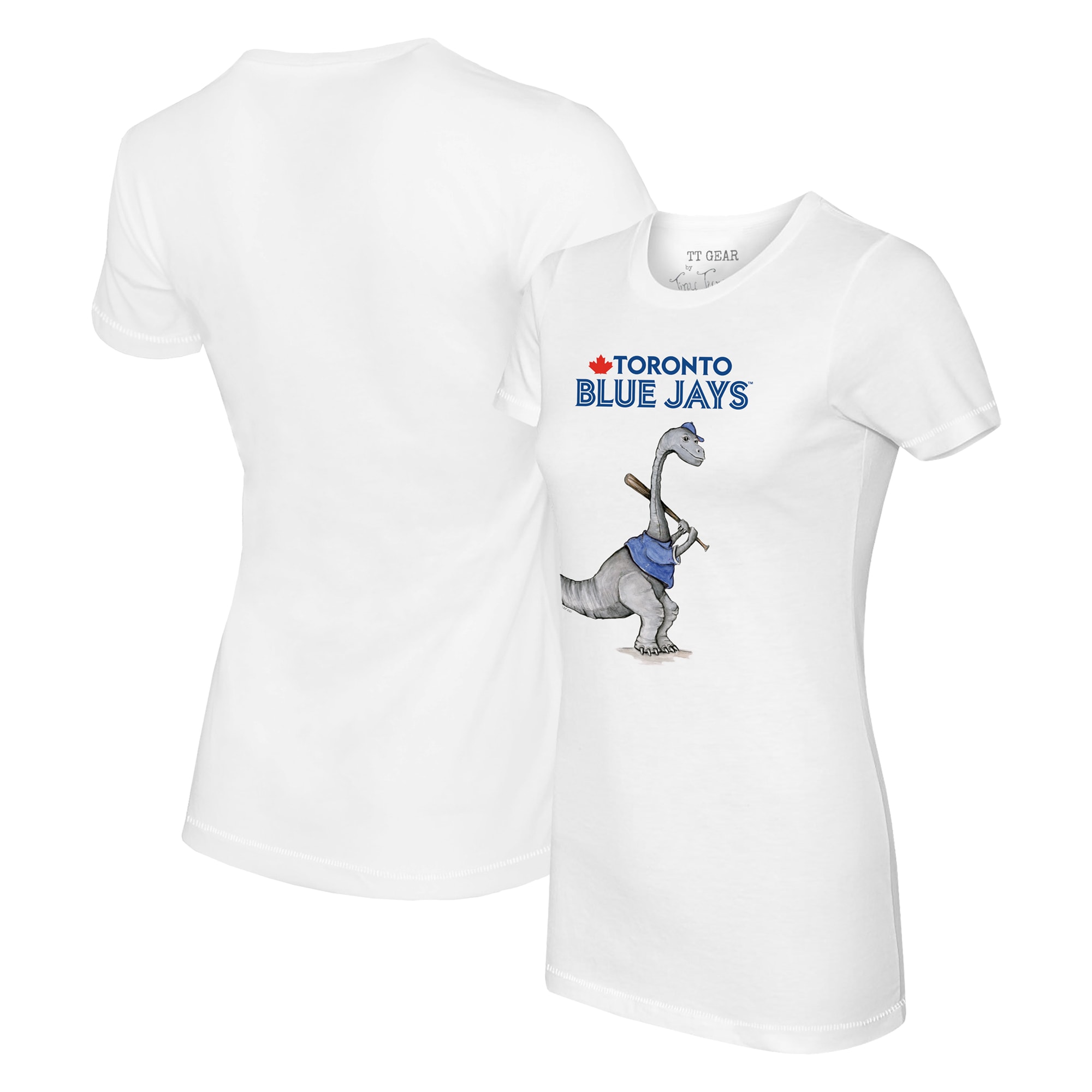 Women's Toronto Blue Jays Tiny Turnip White Bronto T-Shirt