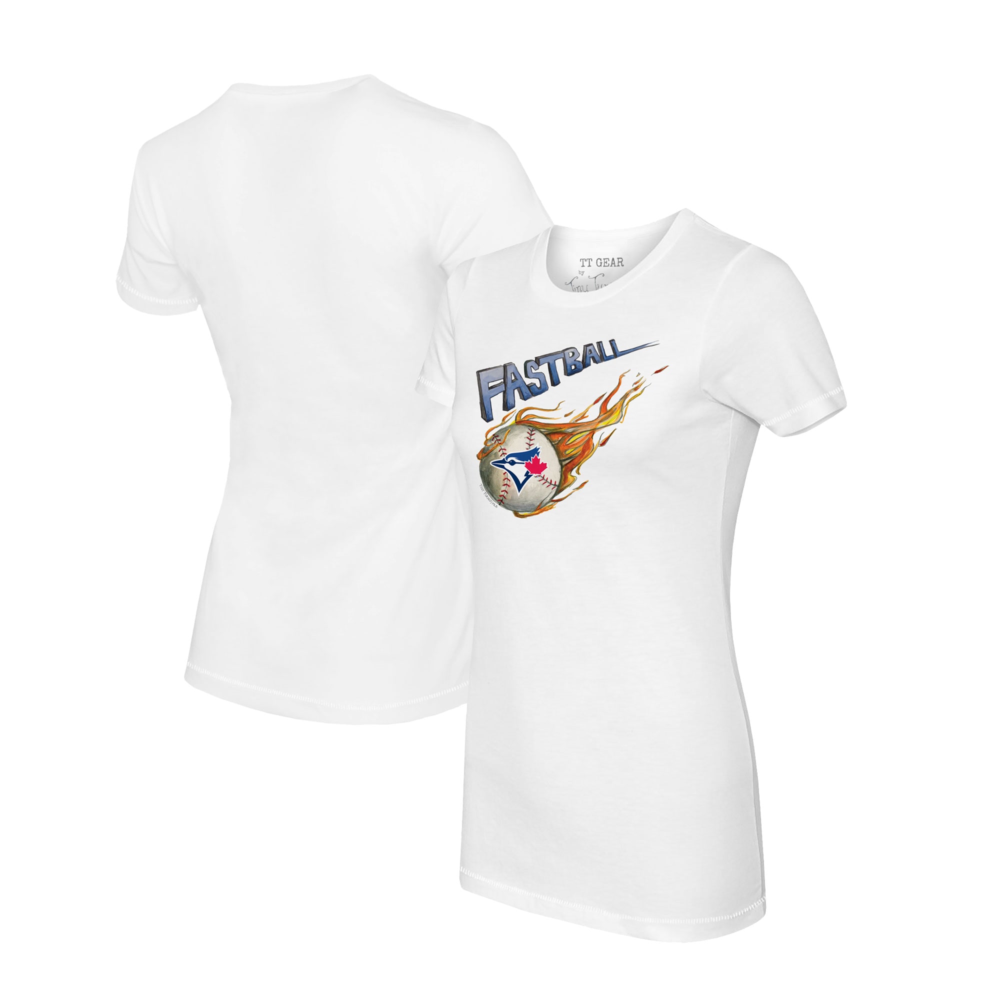 Women's Toronto Blue Jays Tiny Turnip White Fastball T-Shirt