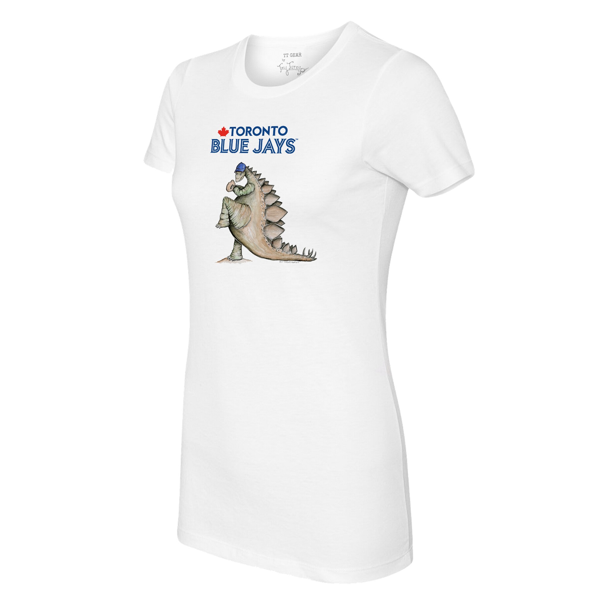Women's Toronto Blue Jays Tiny Turnip White Stega T-Shirt