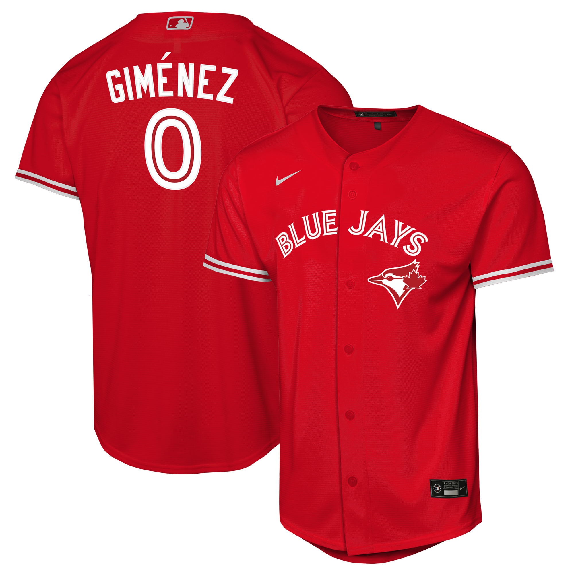 Youth Toronto Blue Jays Andr?s Gim?nez Nike Red Canada Day Replica Jersey