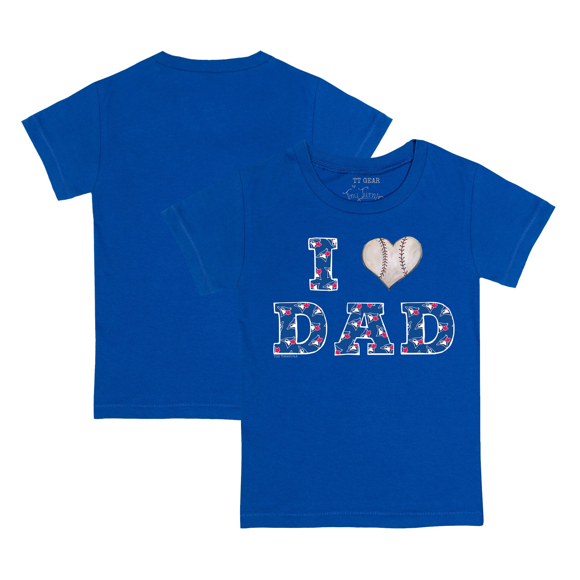 Youth Toronto Blue Jays Tiny Turnip Royal I Love Dad T-Shirt