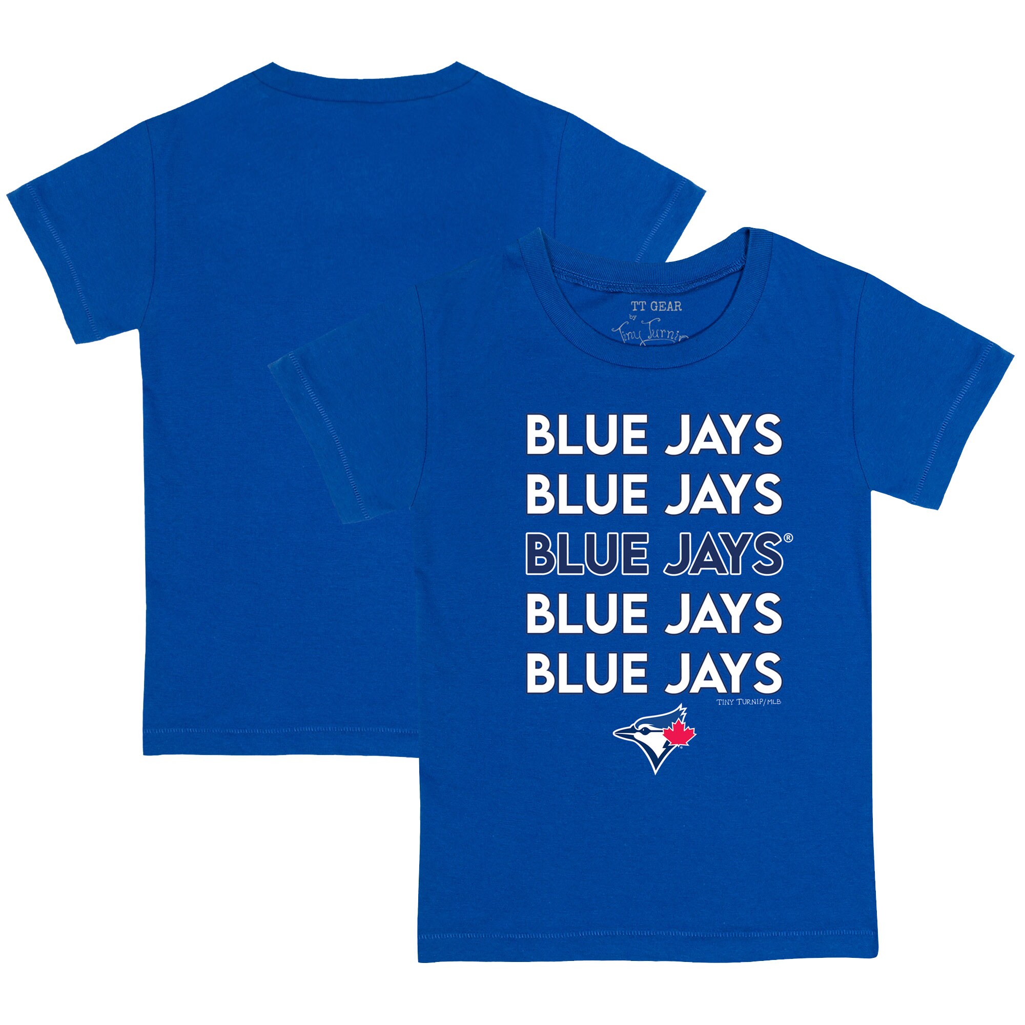 Youth Toronto Blue Jays Tiny Turnip Royal Stacked T-Shirt