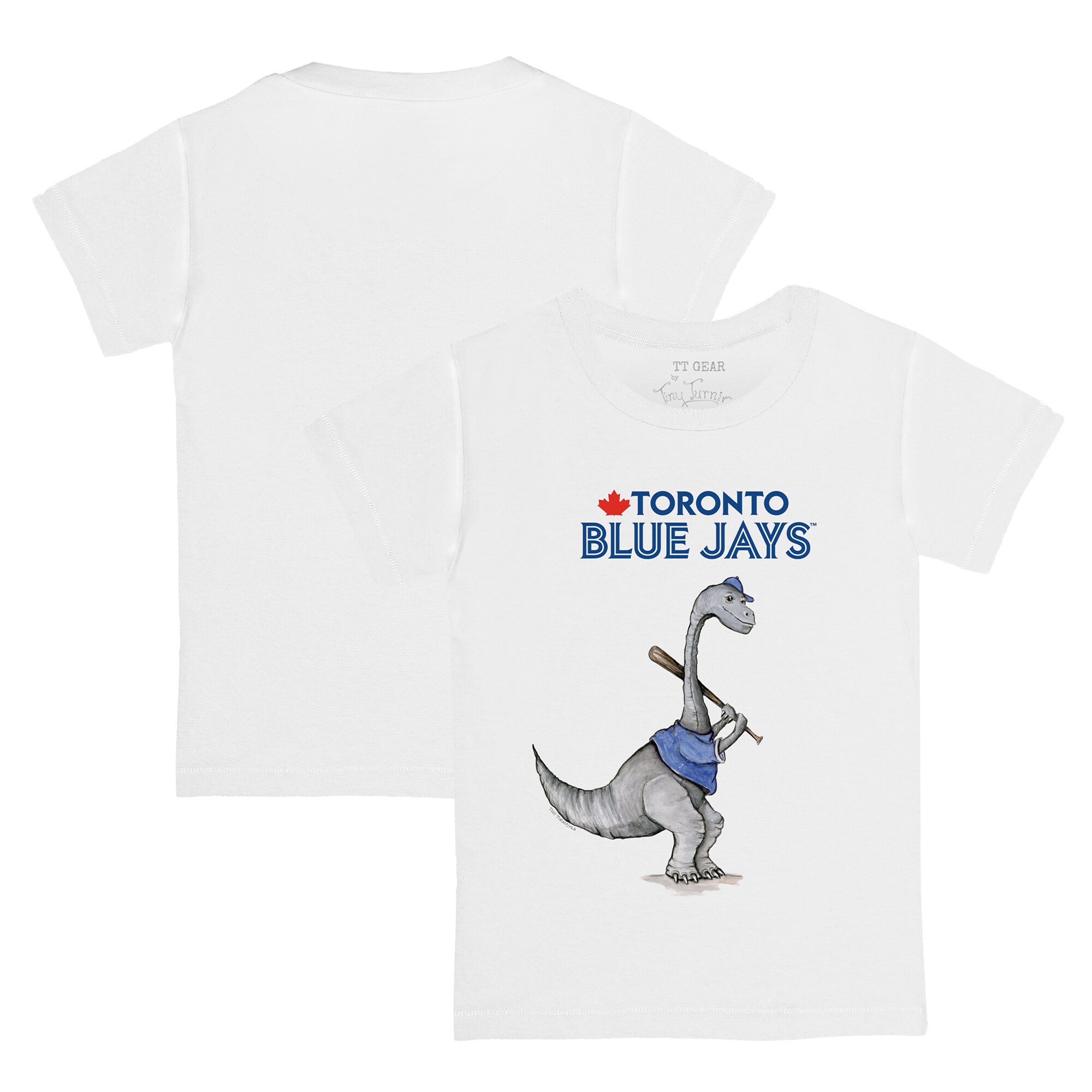 Youth Toronto Blue Jays Tiny Turnip White Bronto Logo T-Shirt