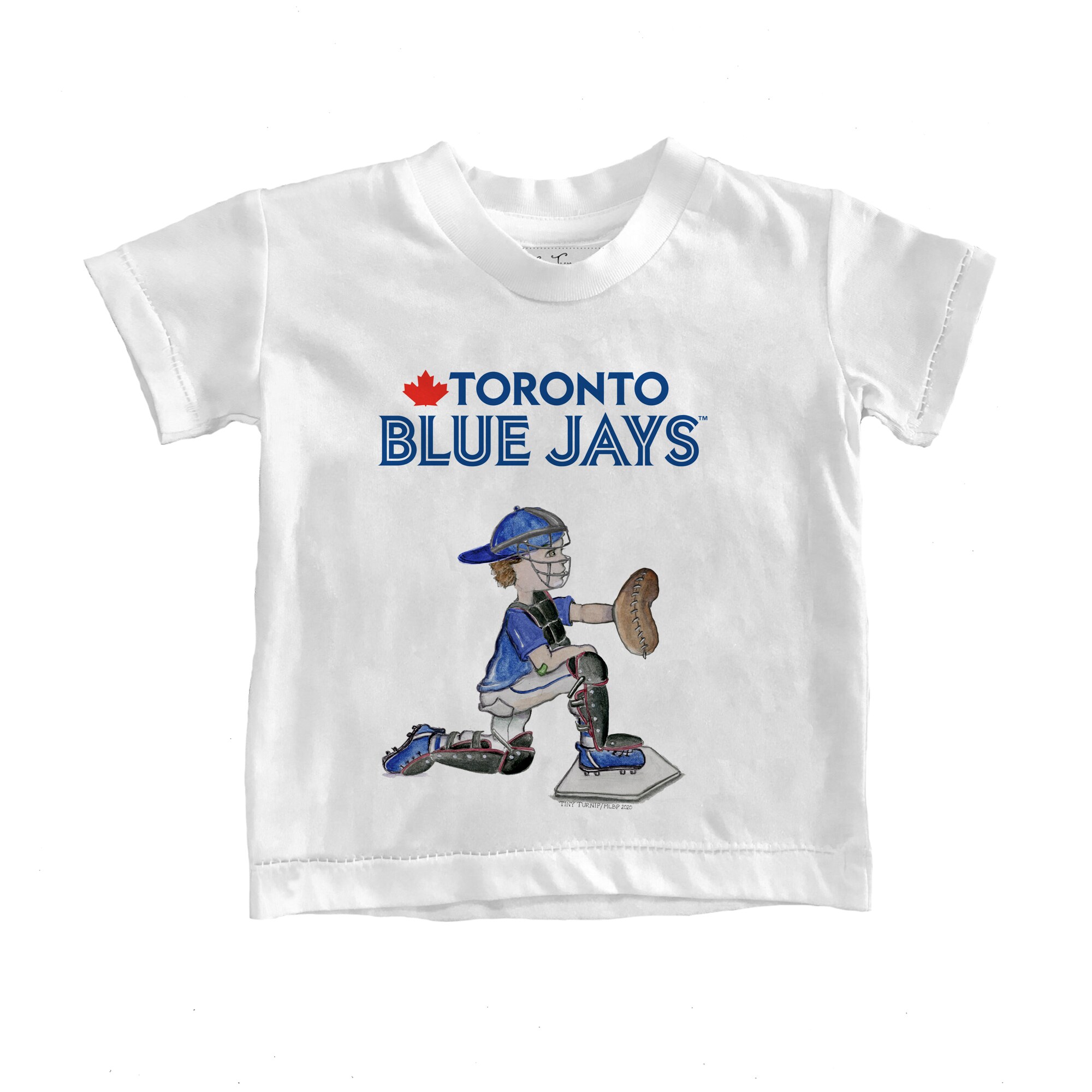 Youth Toronto Blue Jays Tiny Turnip White Caleb the Catcher T-Shirt