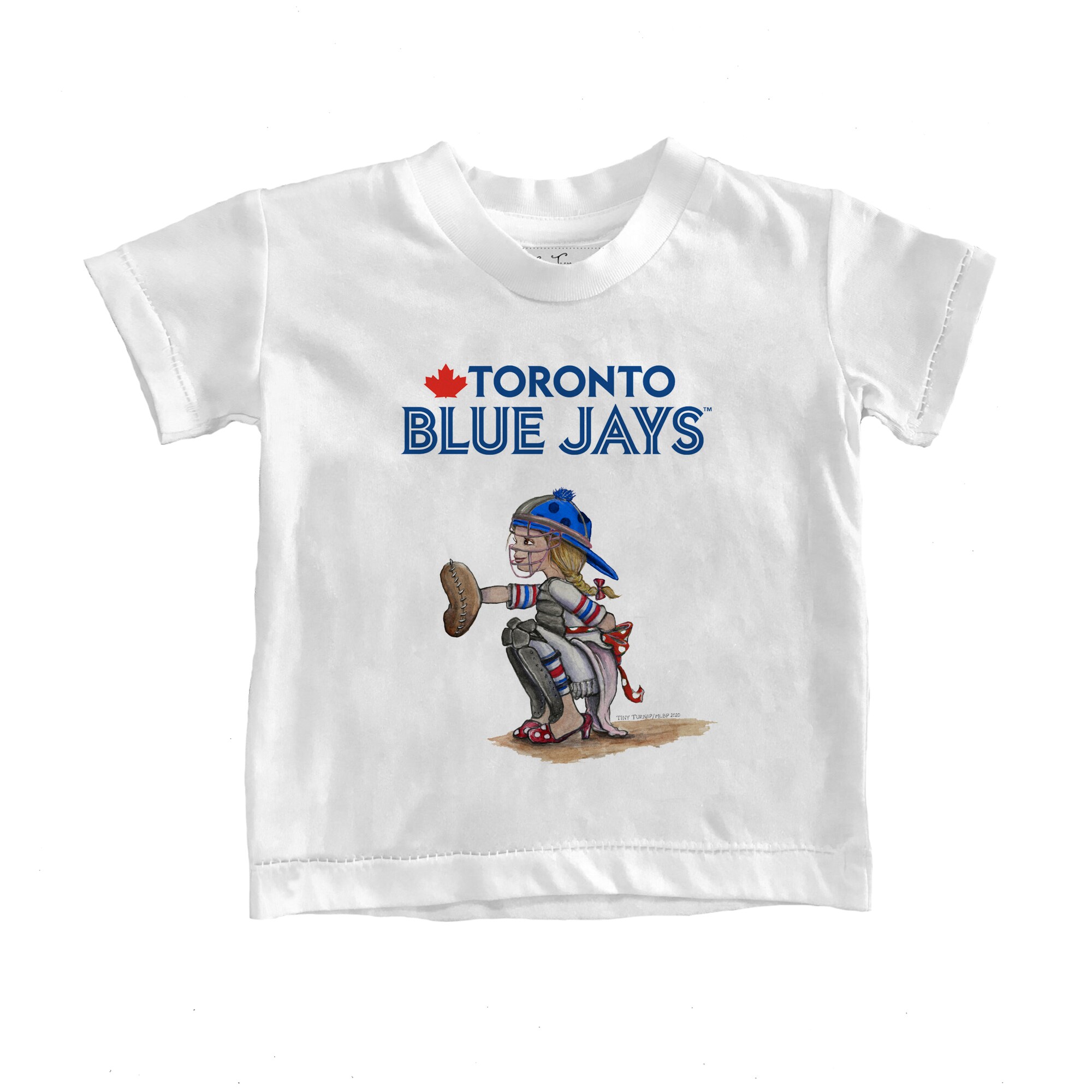 Youth Toronto Blue Jays Tiny Turnip White Kate the Catcher T-Shirt