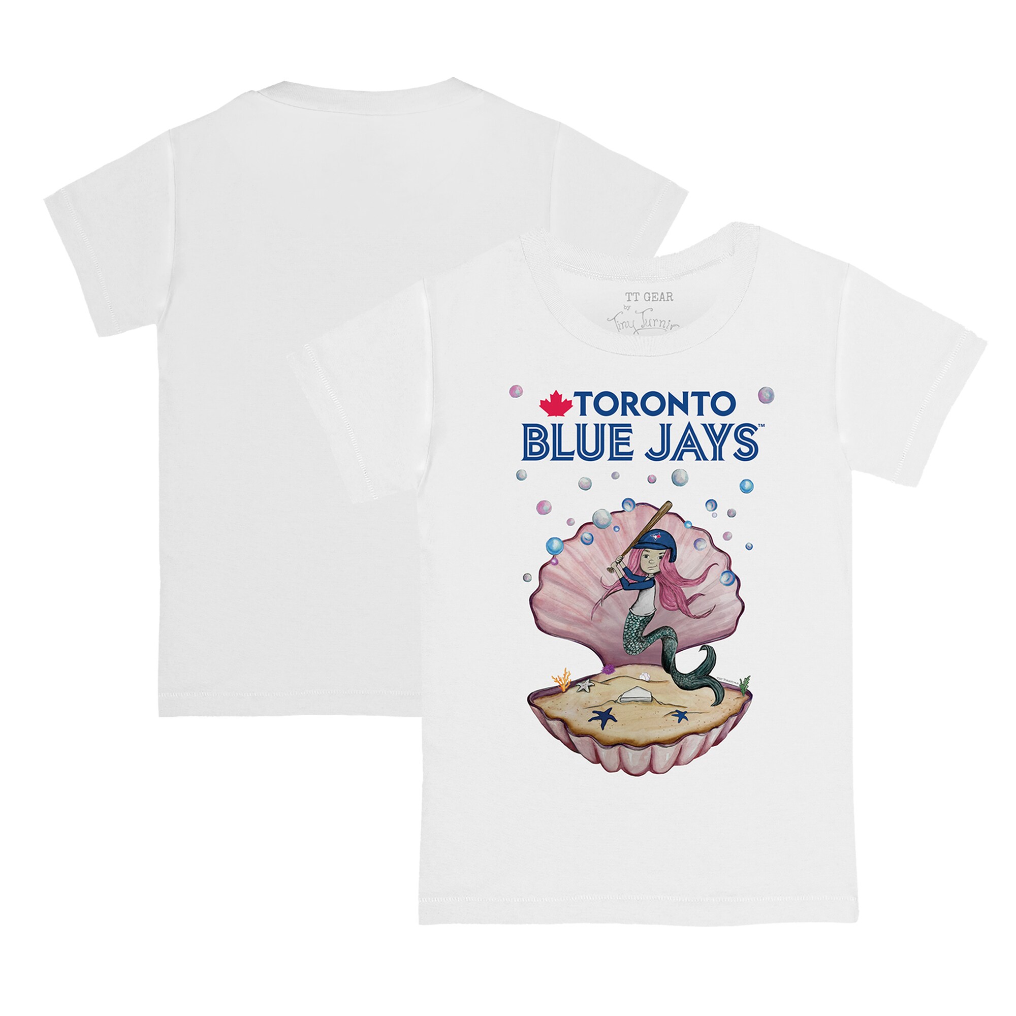 Youth Toronto Blue Jays Tiny Turnip White Mermaid T-Shirt