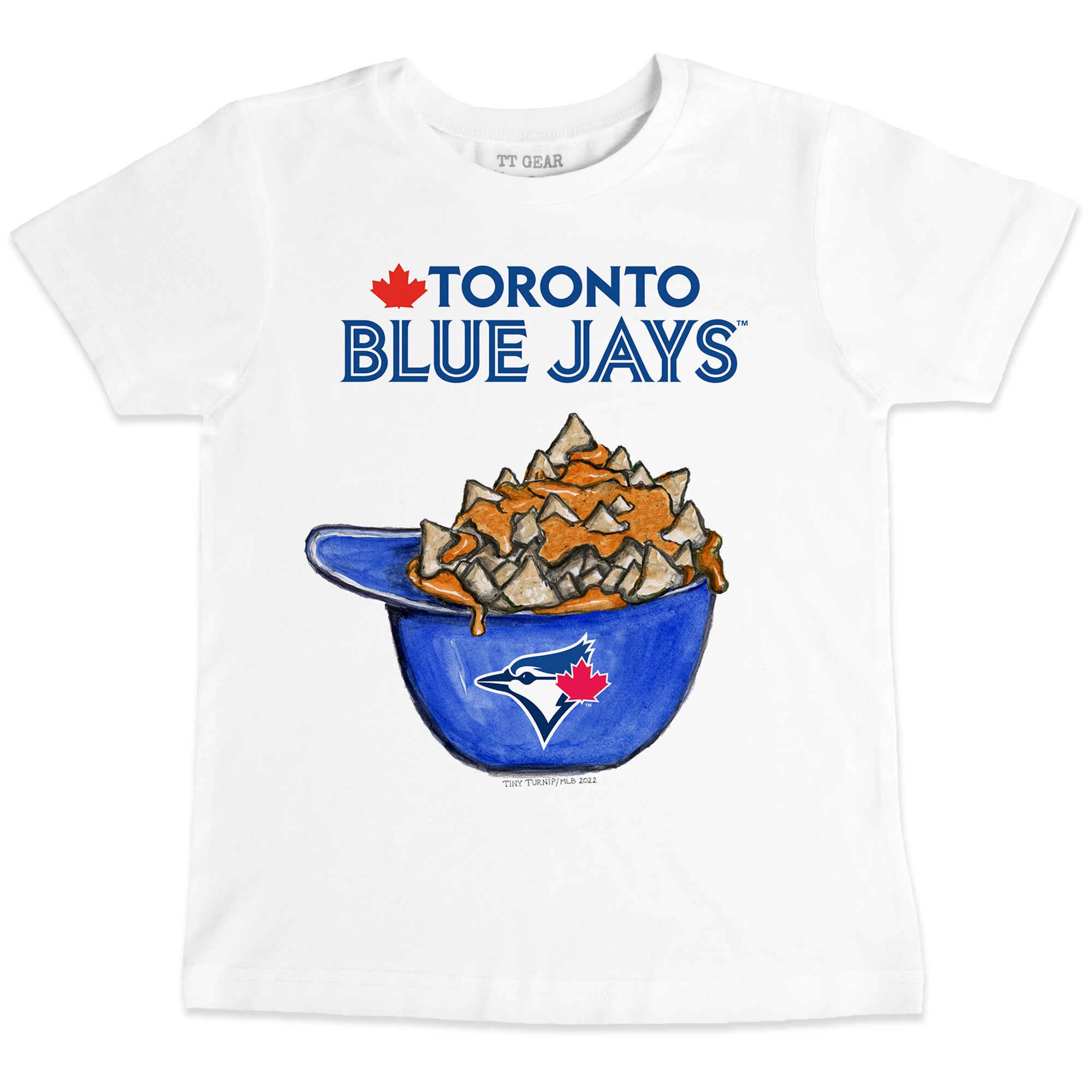 Youth Toronto Blue Jays Tiny Turnip White Nacho Helmet T-Shirt