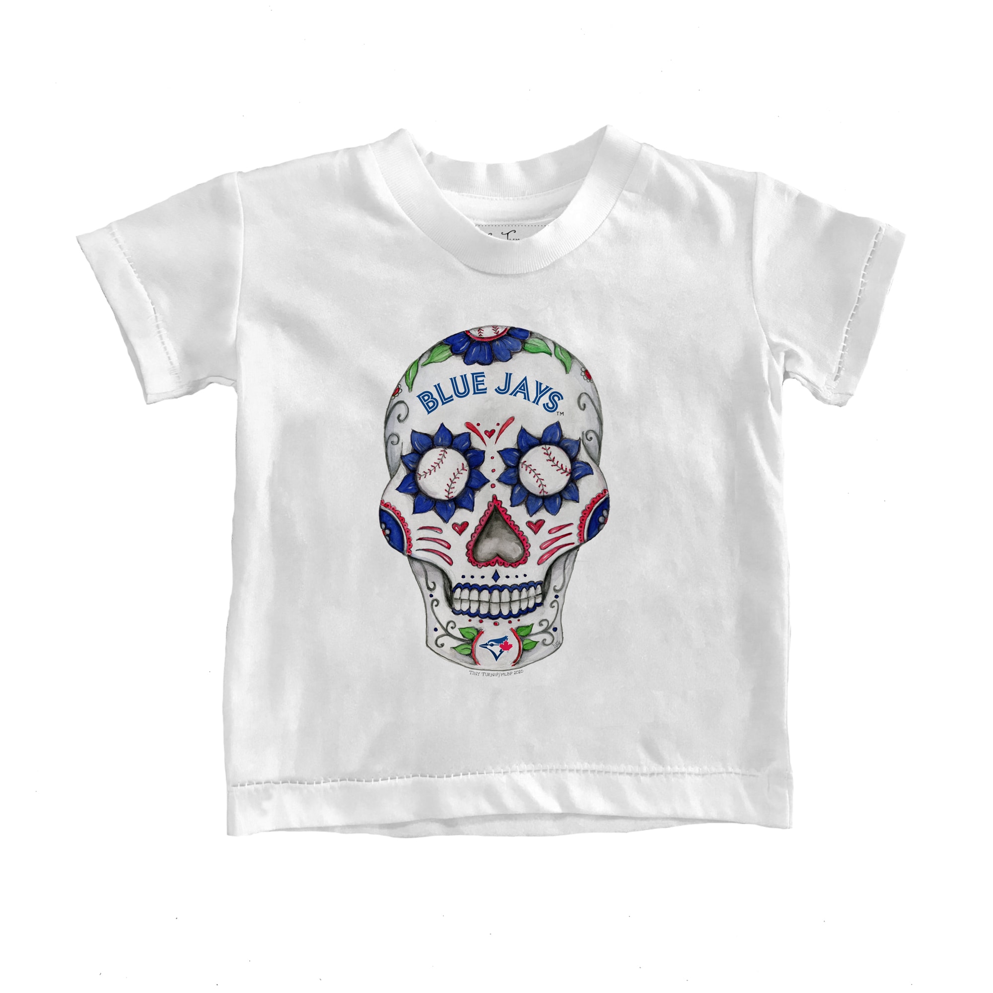Youth Toronto Blue Jays Tiny Turnip White Sugar Skull T-Shirt