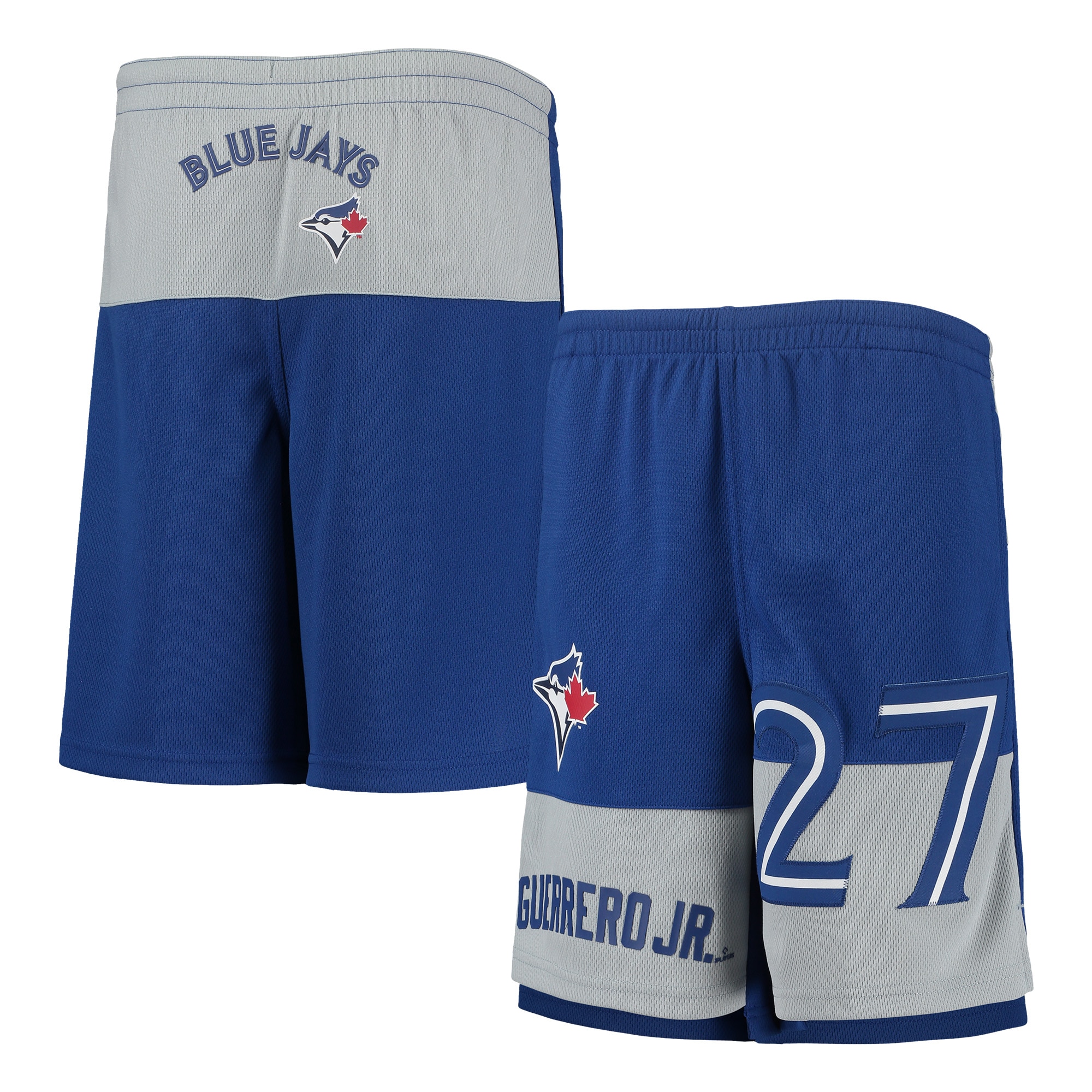 Youth Toronto Blue Jays Vladimir Guerrero Jr. Royal Pandemonium Name & Number Shorts