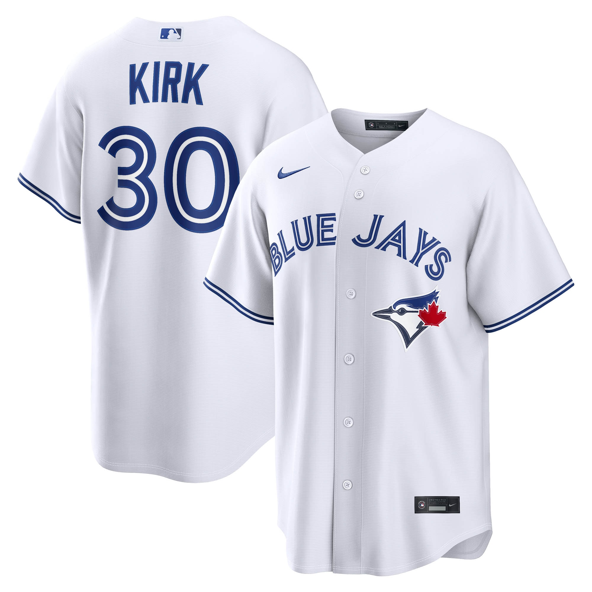 Men's Toronto Blue Jays Alejandro Kirk Nike White Home Replica Jersey