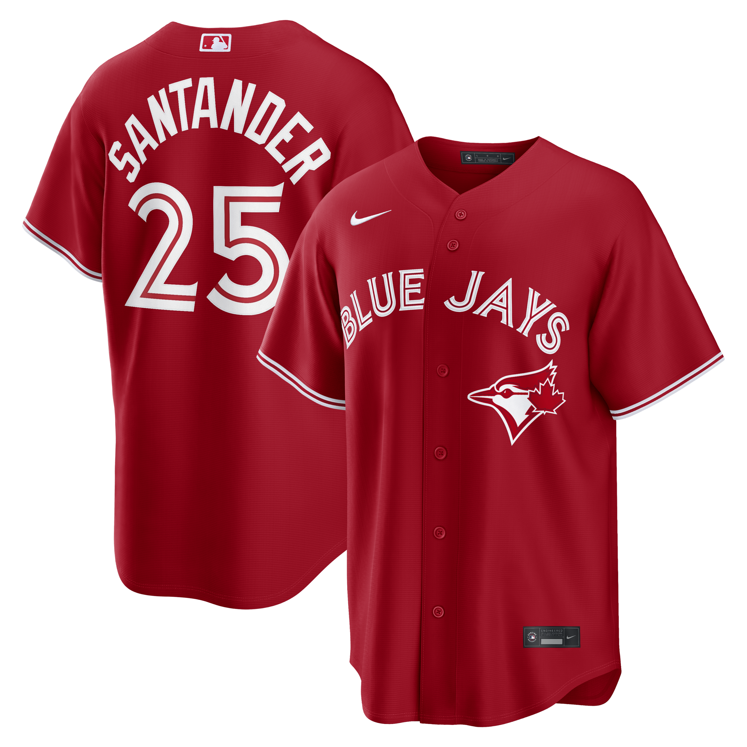 Men's Toronto Blue Jays Anthony Santander Nike Red Canada Day Replica Jersey