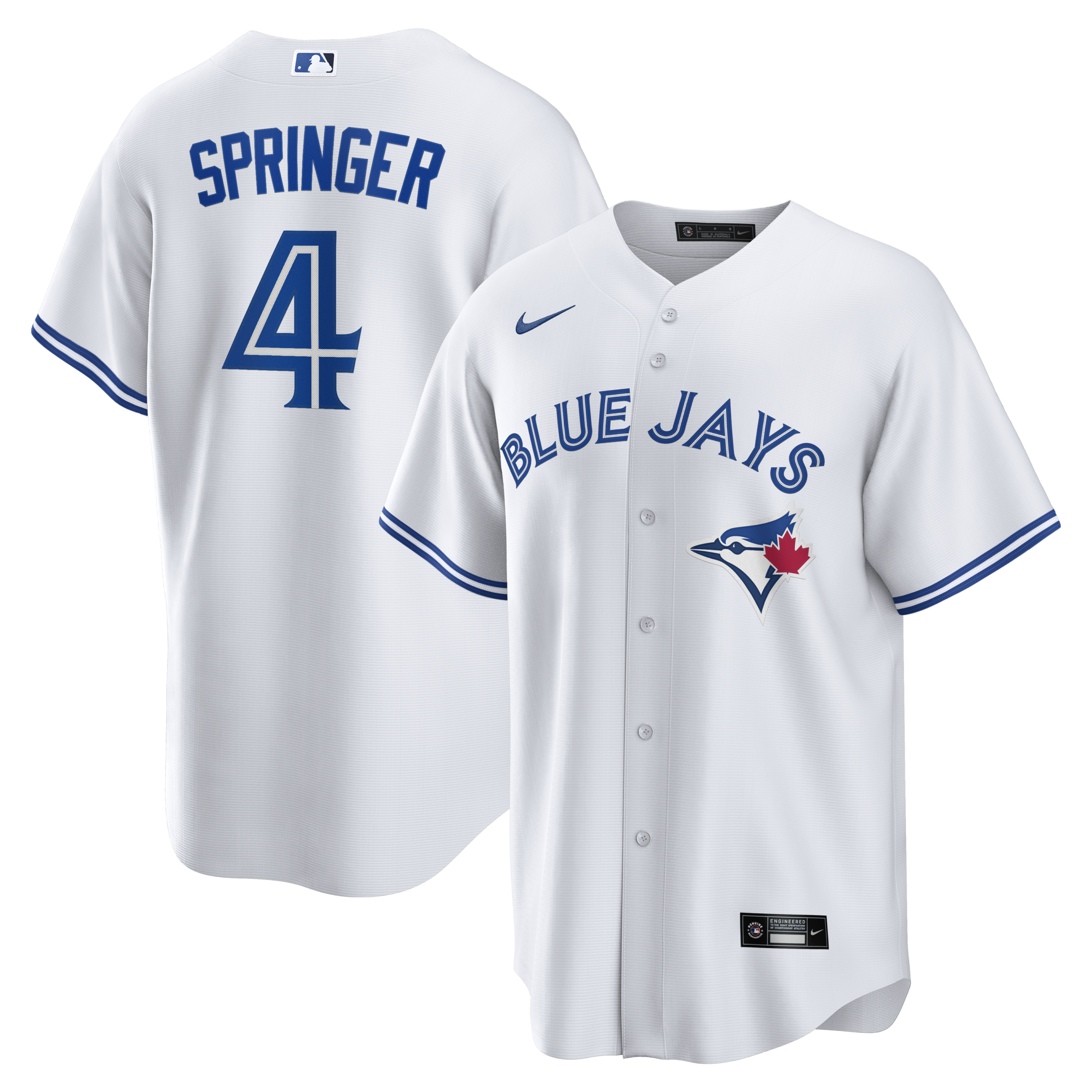 Men's Toronto Blue Jays George Springer Nike White Home Replica Jersey
