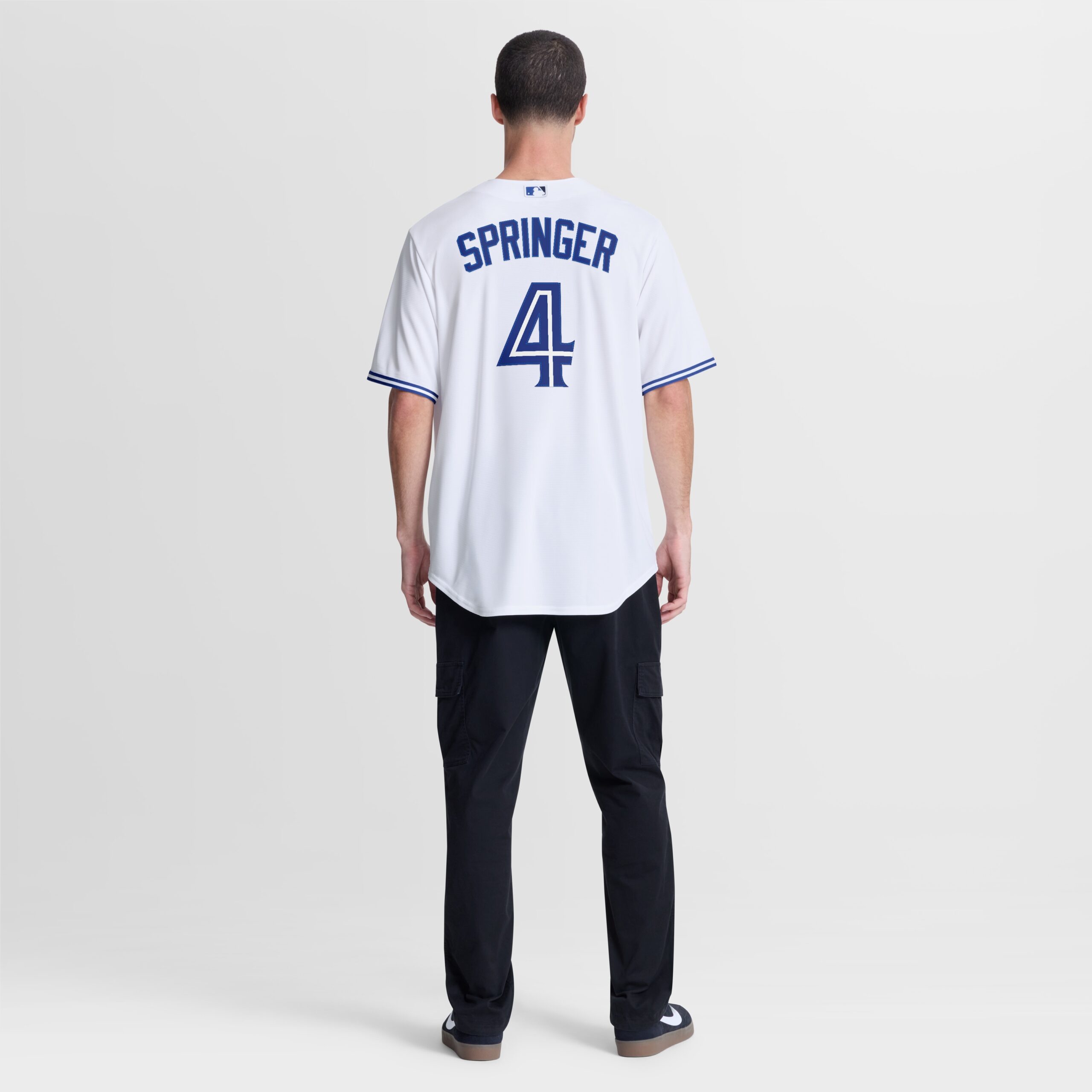 Men's Toronto Blue Jays George Springer Nike White Home Replica Jersey - Image 5