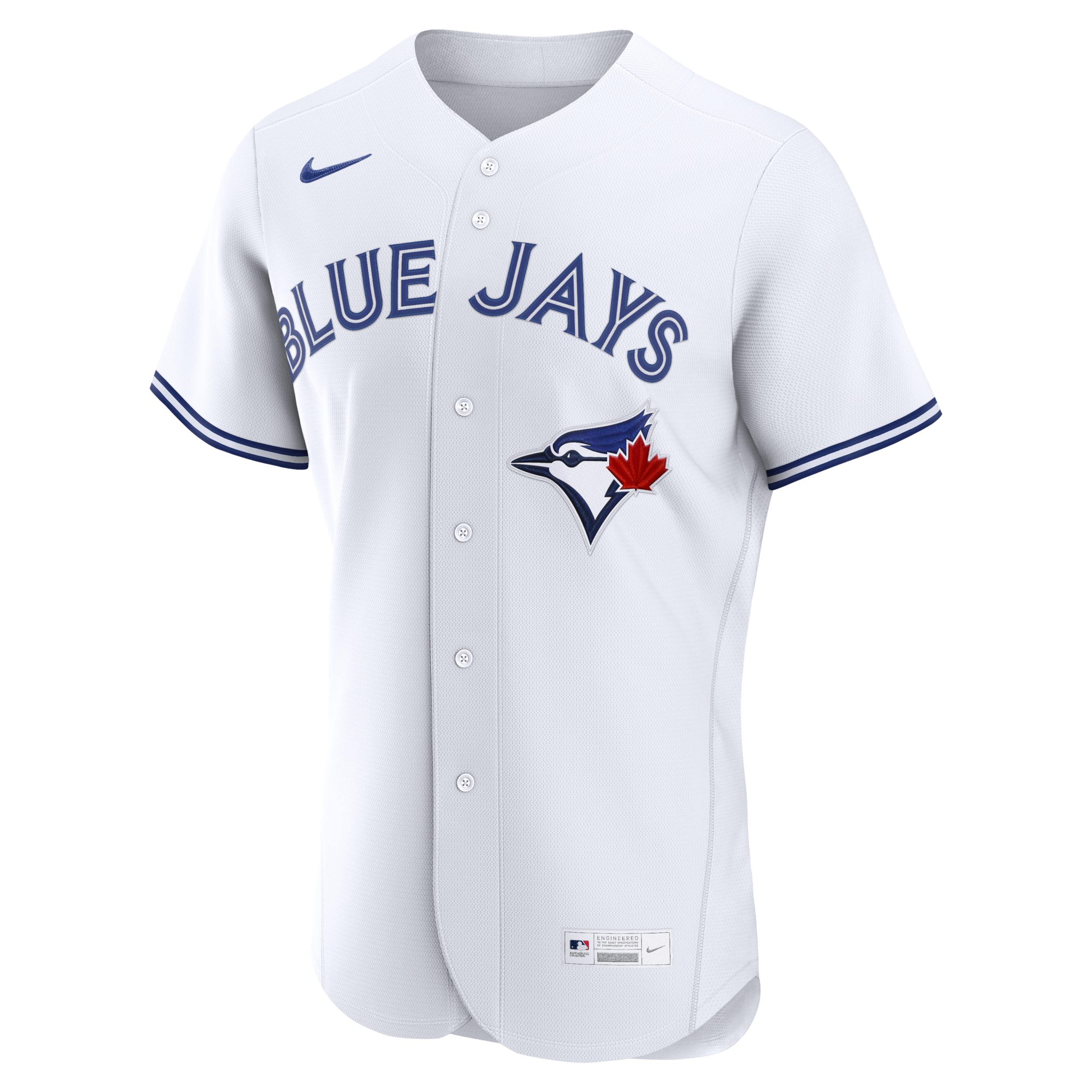 Men's Toronto Blue Jays Nike White Home Authentic Custom Jersey - Image 2