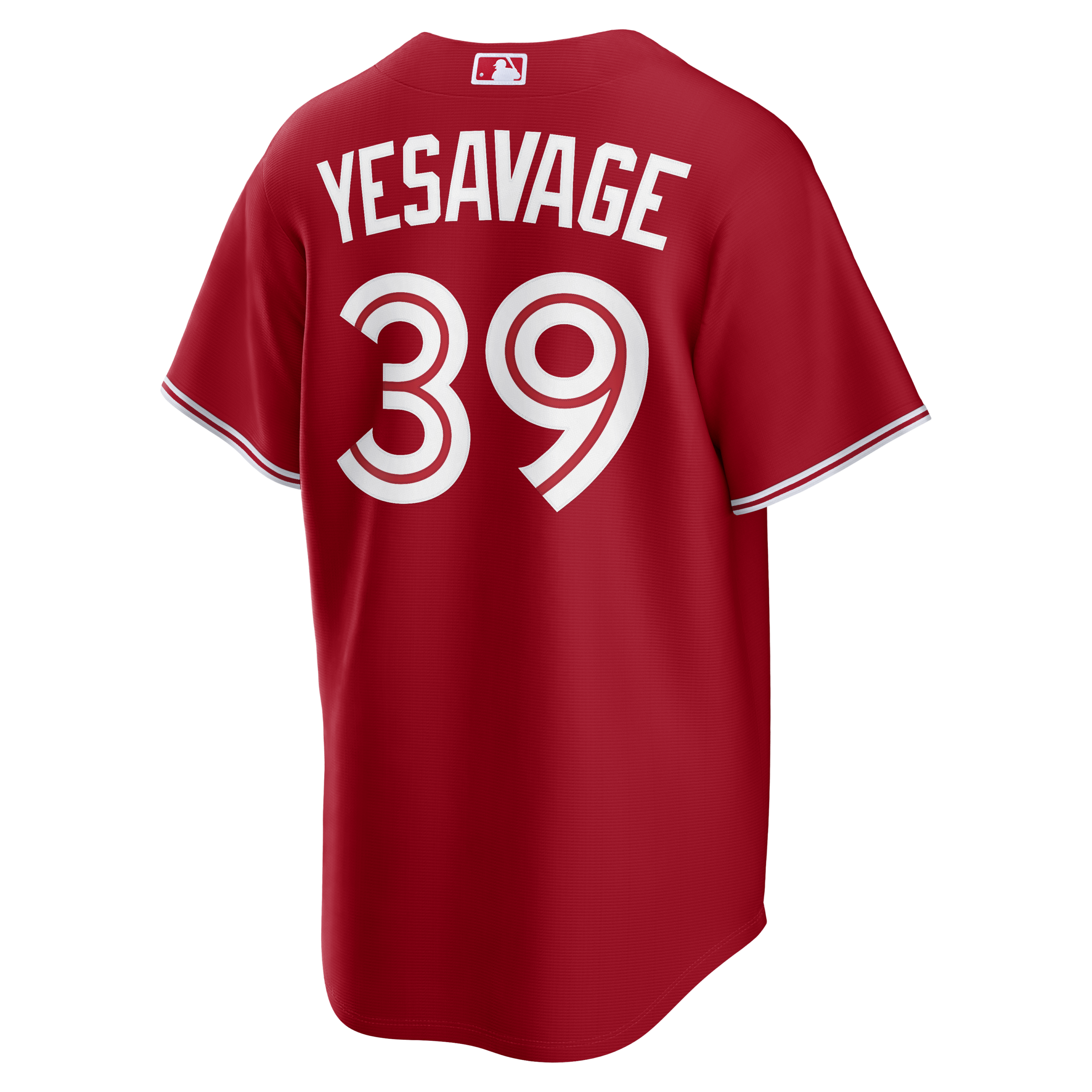 Men's Toronto Blue Jays Trey Yesavage Nike Red Canada Day Replica Jersey - Image 3