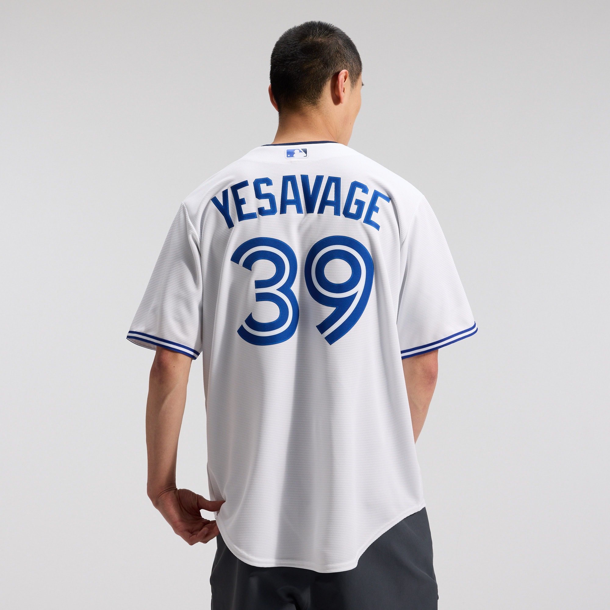 Men's Toronto Blue Jays Trey Yesavage Nike White Home Replica Jersey - Image 3