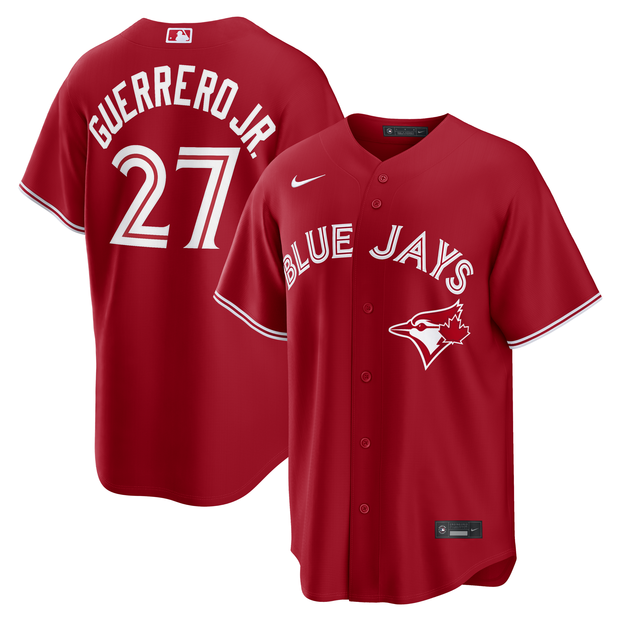 Men's Toronto Blue Jays Vladimir Guerrero Jr. Nike Red Canada Day Replica Jersey