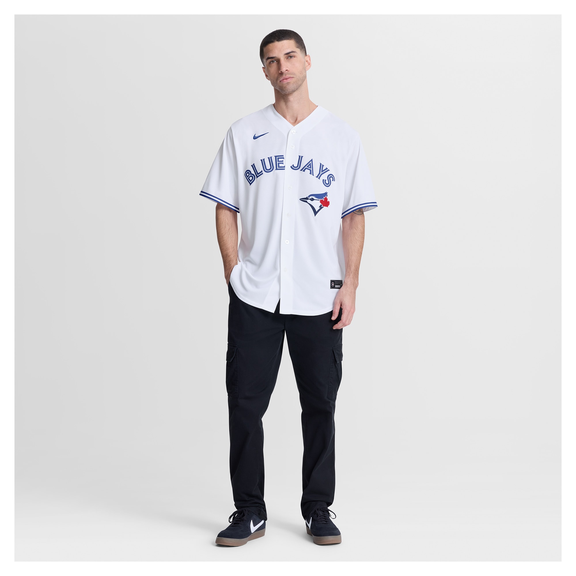 Men's Toronto Blue Jays Yimi García Nike White Home Replica Jersey - Image 4